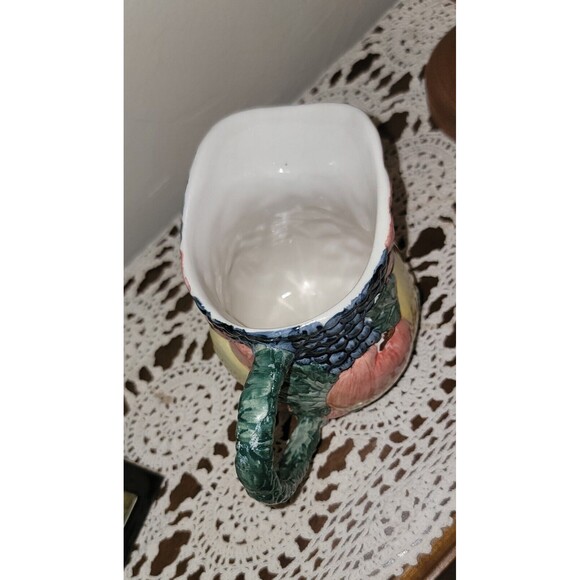 High Relief Pottery Creamer Colorful Farm Fruits Veg 80s 90s FLOWERS INC. VTG - Picture 7 of 14